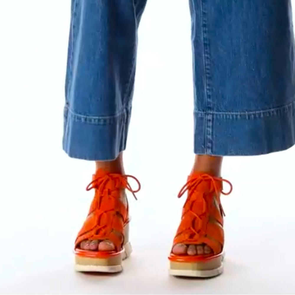 SOREL JOANIE III LACE-UP WEDGE SANDAL